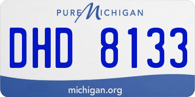 MI license plate DHD8133