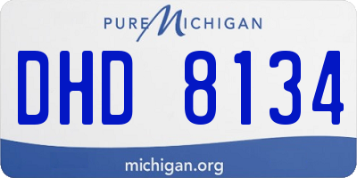 MI license plate DHD8134