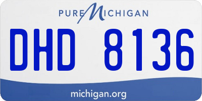 MI license plate DHD8136