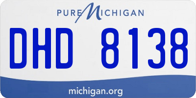 MI license plate DHD8138