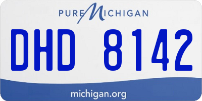 MI license plate DHD8142