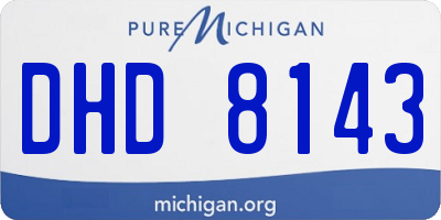 MI license plate DHD8143