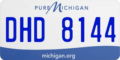MI license plate DHD8144