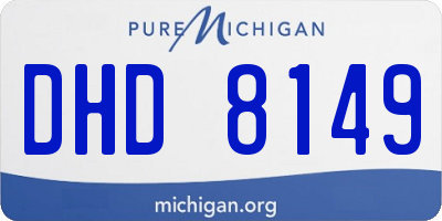 MI license plate DHD8149