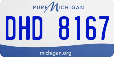 MI license plate DHD8167