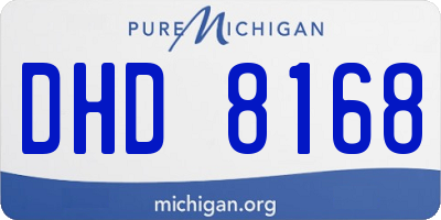 MI license plate DHD8168
