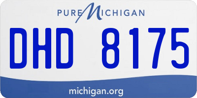 MI license plate DHD8175