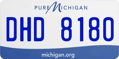 MI license plate DHD8180