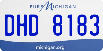 MI license plate DHD8183