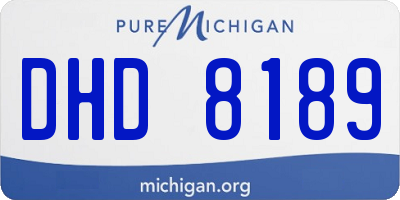 MI license plate DHD8189