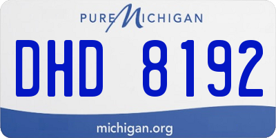 MI license plate DHD8192