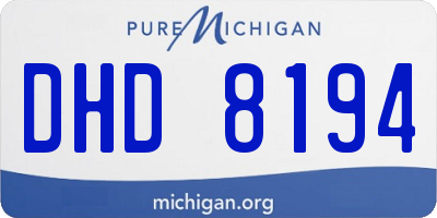 MI license plate DHD8194