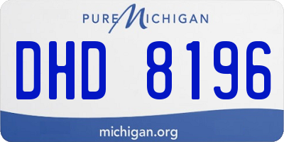 MI license plate DHD8196