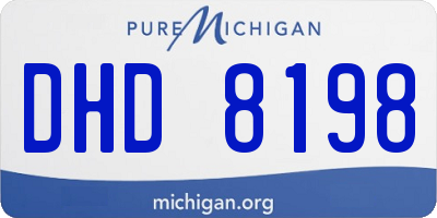 MI license plate DHD8198