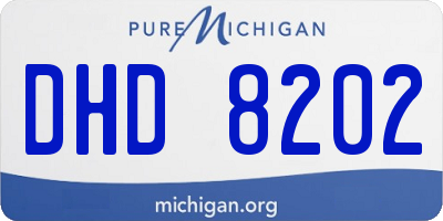 MI license plate DHD8202