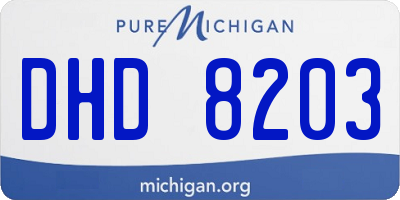 MI license plate DHD8203