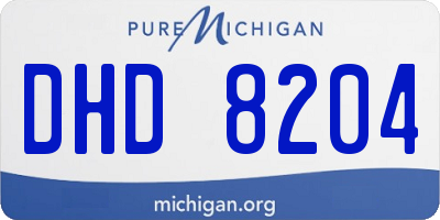 MI license plate DHD8204
