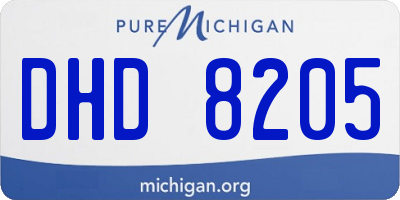 MI license plate DHD8205