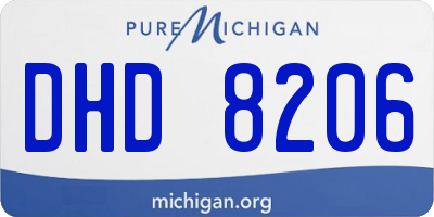 MI license plate DHD8206