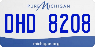 MI license plate DHD8208