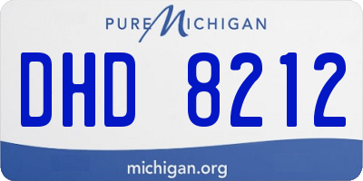MI license plate DHD8212