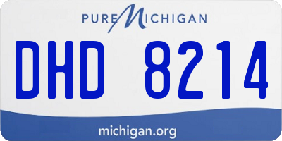 MI license plate DHD8214