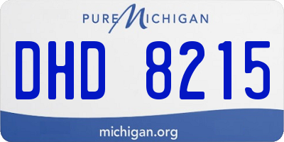 MI license plate DHD8215