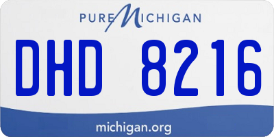 MI license plate DHD8216