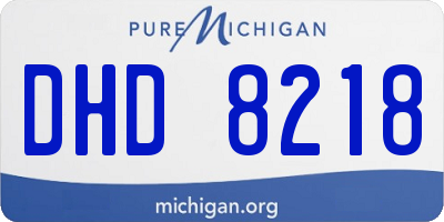 MI license plate DHD8218
