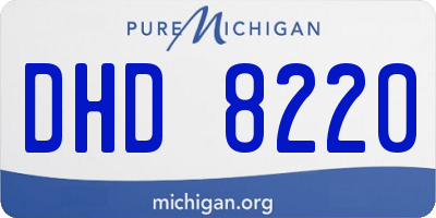 MI license plate DHD8220