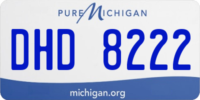 MI license plate DHD8222
