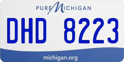 MI license plate DHD8223