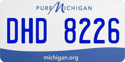 MI license plate DHD8226