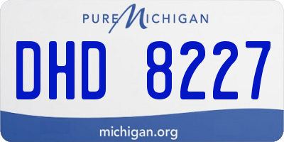 MI license plate DHD8227