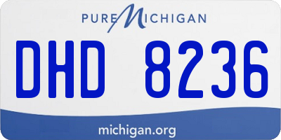 MI license plate DHD8236
