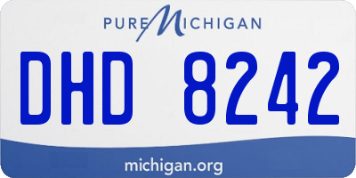 MI license plate DHD8242