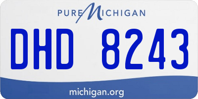 MI license plate DHD8243