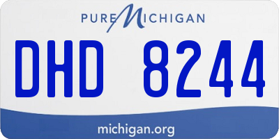 MI license plate DHD8244