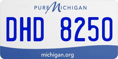 MI license plate DHD8250