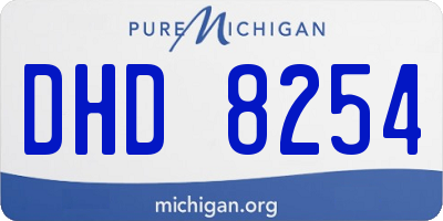 MI license plate DHD8254