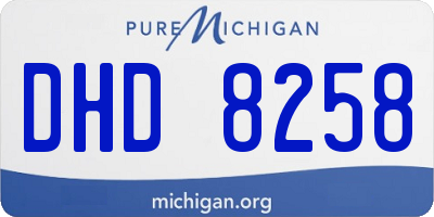 MI license plate DHD8258