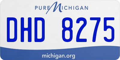 MI license plate DHD8275