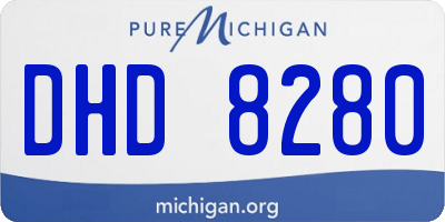 MI license plate DHD8280