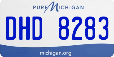 MI license plate DHD8283