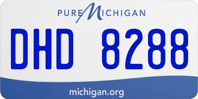 MI license plate DHD8288