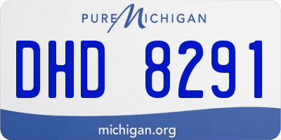 MI license plate DHD8291