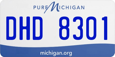 MI license plate DHD8301