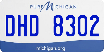 MI license plate DHD8302