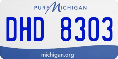 MI license plate DHD8303