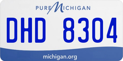 MI license plate DHD8304
